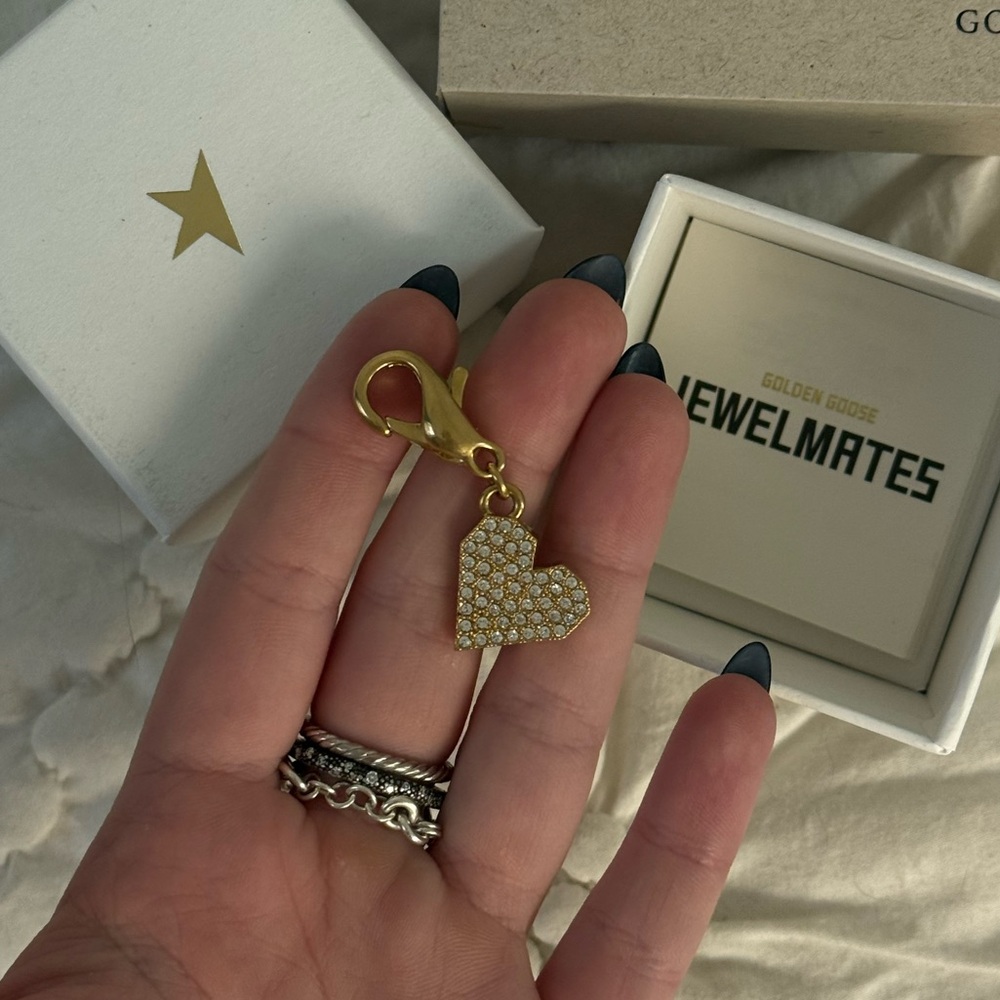 Golden Goose Heart Charm
